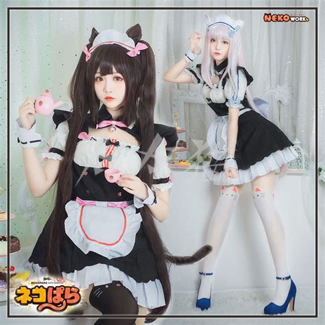 Anime Game Nekopara Chocolat And Vanilla Cosplay Costume Maid Dress Cat