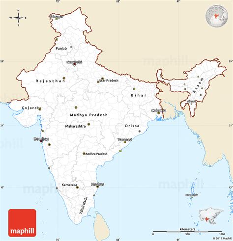 simple political map  india united states map