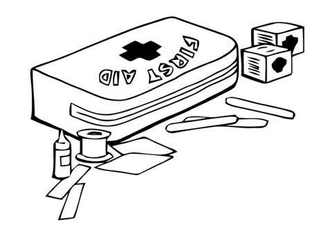 coloring page  aid kit  printable coloring pages img