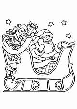 Weihnachtsschlitten Babbo Slitta Navidad Colorear Trineo Malvorlage Kleurplaat Kerstslee Zum Stampare Ausmalbild Renne Pere Kleurplaten sketch template