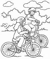 Bicicleta Andando Printemps Amizade Preparar Tal Buscando Estés sketch template