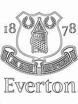 Everton Colorir Inglaterra Futebol sketch template