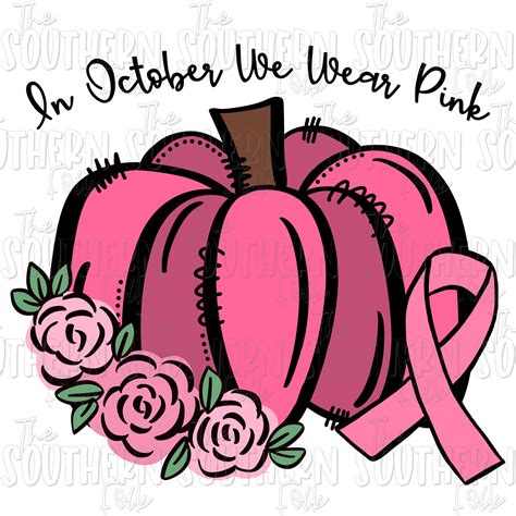 october  wear pink breast cancer awareness png file