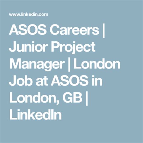 asos careers junior project manager london job  asos  london