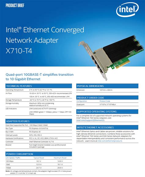 intel ethernet converged network adapter   pcie interface card