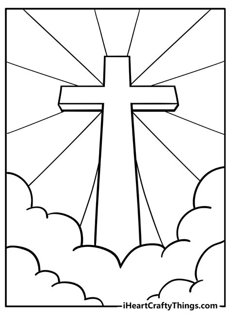 cross coloring pages   printables cross   cross