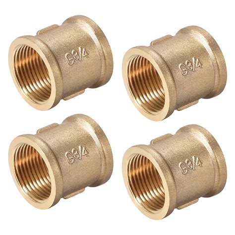 brass cast pipe fittings coupling     female thread gold tone