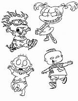Coloring Nickelodeon Pages Cartoon Rugrats Girls sketch template
