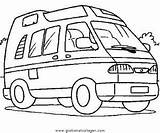 Wohnmobil Malvorlage Ausmalbild Playmobil Lastwagen Transportmittel sketch template