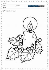 Velas Desenhos Colorir Natalinos Soescola Atividade sketch template