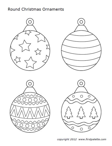 printable christmas ornaments templates
