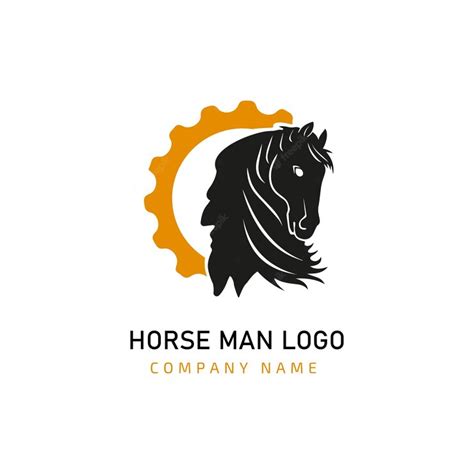 premium vector horse man logo