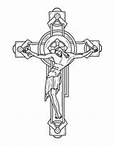 Crucifix Coloring Pages Printable Size sketch template
