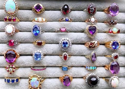 mixed gem rings accessories rings fashion accessories fashion jewelry