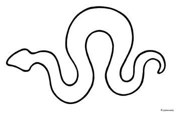 snake black white outlineshadow puppet template snake outline