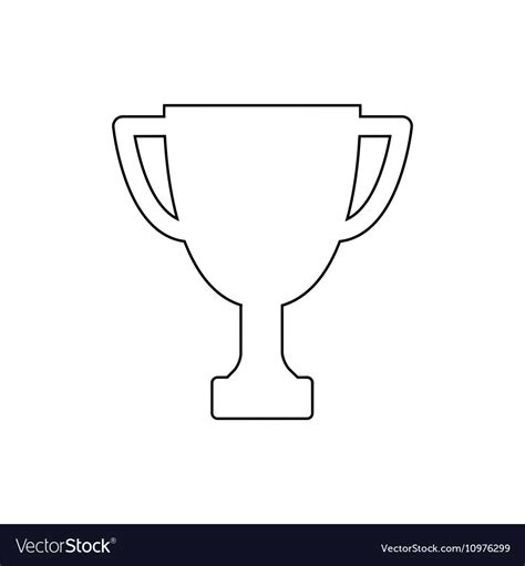 winner trophy cup outline icon linear royalty  vector