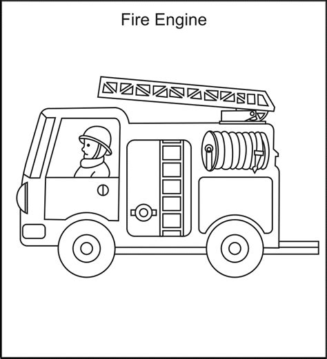 printable fire truck coloring pages  kids