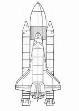 Spatiale Navette Spaceship Coloring Cohetes Cohete Shuttle Universo Coloriages sketch template