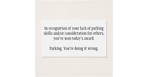 bad parking cards zazzle