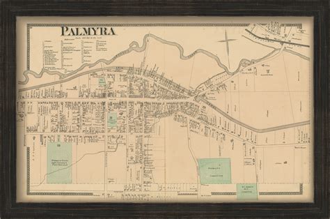 village  palmyra  york  map replica  genuine original