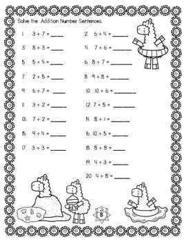 year summer addition subtraction   worksheets