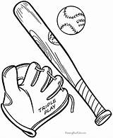 Coloring Baseball Pages Print sketch template