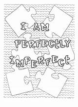 Positive Coloring Pages Affirmations Am Sheets Imperfect Printable Color Yourself Perfectly Adult Self Loving Books Affirmation Kids Book Template Word sketch template