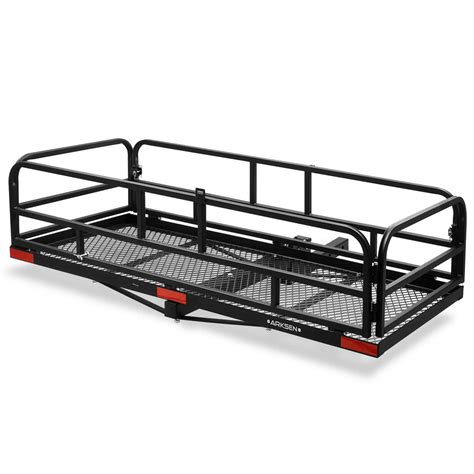 arksen    foldable car rear high cargo rack carrier trailer hitch mounted luggage
