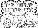 Pigs Three Little Coloring Pig Pages Face Houses Printable Drawing Color Yellowstone National Cute Bears Chicago Park Wild Big Preschool sketch template