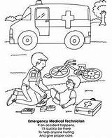 Emt Helpers Ems Ambulance Neighborhood Dover Starry Doverpublications Medic sketch template