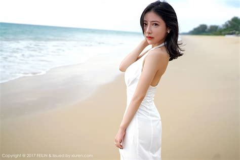 pure goddess shi yijia kitty summer beach slim