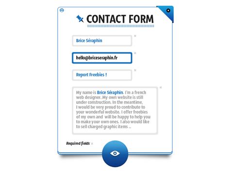 blue contact form psd file freeimages