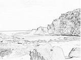Coloring Beaches Hawaii Pages Cove Halona Beach Print Popular Coloringhome sketch template