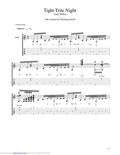 Tight Trite Night Guitar Pro Tab By Andy Mckee
