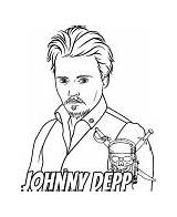 Depp Actor sketch template