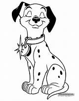 Disneyclips 101 Dalmatians Coloring Pages Collar Puppy Jewel Showing Tag Off sketch template