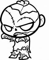Coloring Pages Zombie Chibi Zombies Draw Choose Board sketch template