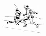 Fencing Drawing Getdrawings sketch template