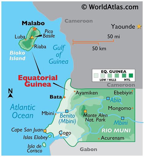 equatorial guinea maps facts world atlas