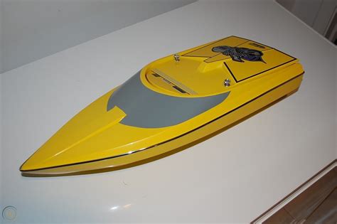 rc jet boat sprint fiberglass hull  mm kmb jet drive yellow