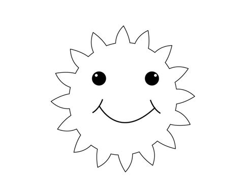 smiling sun coloring pages  kids sun coloring pages  coloring