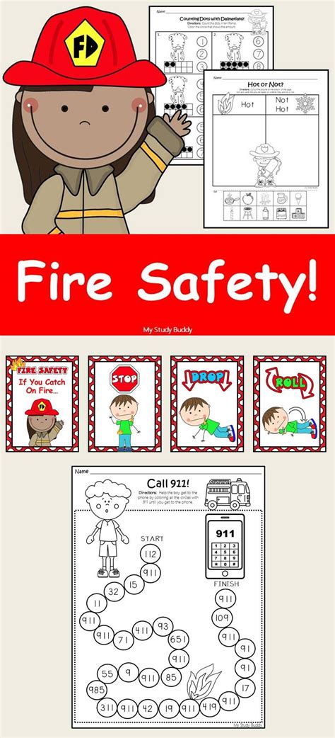 fire safety  kindergarten worksheets fire hat activity  stop