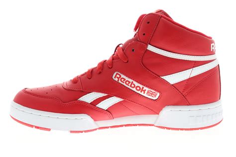 reebok bb  eh mens red leather high top basketball sneakers sh ruze shoes