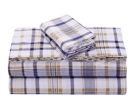luxury twin  cotton  piece flannel sheets set deep pocket warm