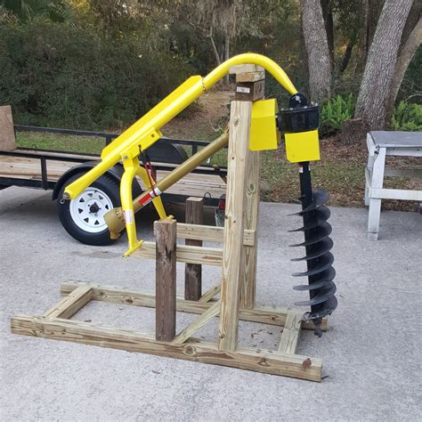 hp  point pto post hole digger attachment    auger titan ramps