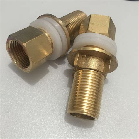 pcs brass pipe swivel fitting nut water tank connector  bspp