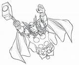Thor Coloring Pages Ragnarok Getdrawings sketch template