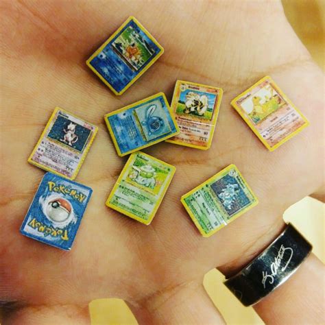 miniature pokemon cards mini miniature dollhouse handmade