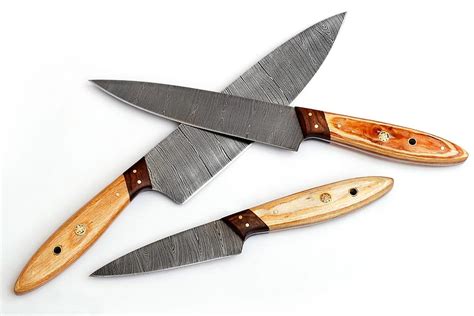 hand forged damascus steel chef knife set
