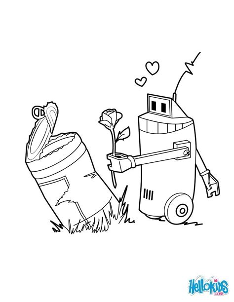 robot love coloring pages hellokidscom